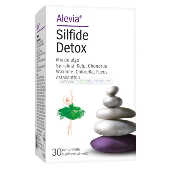 Supliment alimentar cu alge marine si spirulina Silfide Detox, Alevia, 30 comprimate