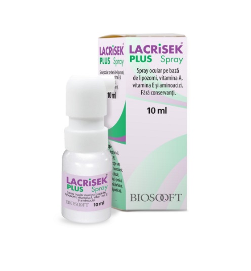 Spray Ocular pe baza de Vitamina A si E LacriSek Plus, 10 ml