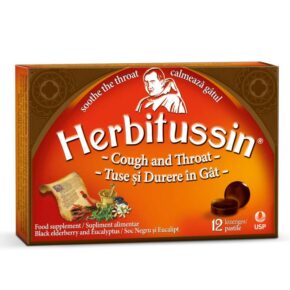Herbitussin - Tuse si Durere in Gat - 12 pastile