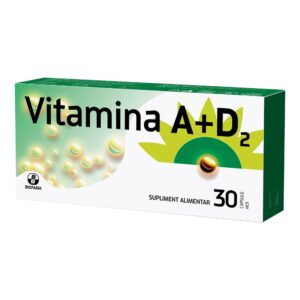 Supliment alimentar Vitamina A+D2, Biofarm, 30 capsule
