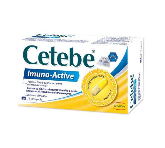 Cetebe Imuno-Active cu rol in sustinerea sistemului imunitar, 30 capsule
