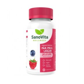Jeleuri cu vitamine Par Piele Unghii, 60 jeleuri, Sanovita Wellness