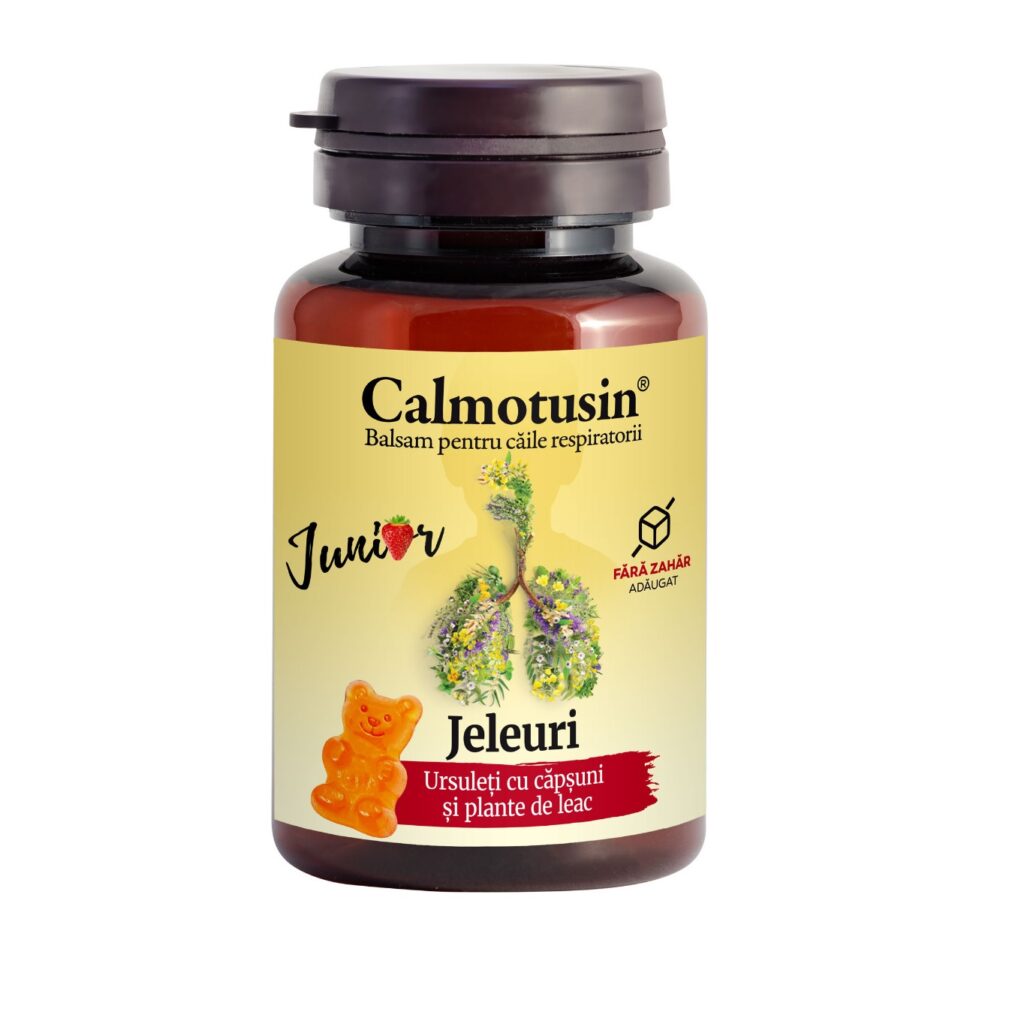 Jeleuri ursuleti cu aroma de capsuni Calmotusin Junior, 20 jeleuri