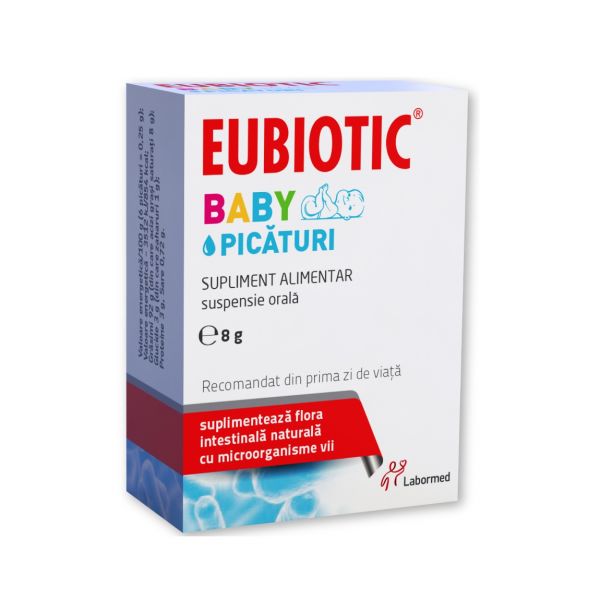 Picaturi Eubiotic Baby cu rol in suplimentarea florei intestinale, 8 g