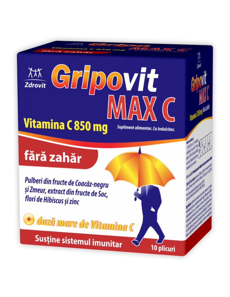 Gripovit Max C fara zahar x 10 plicuri (Zdrovit)