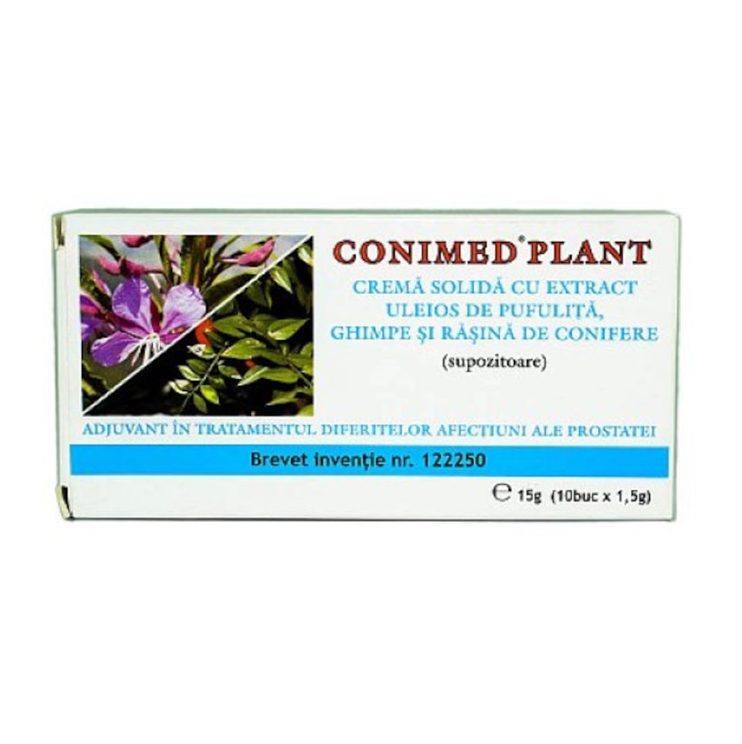 Conimed Plant supozitoare cu pufulita, ghimpe si rasina de conifere, 10 x 1,5 g, Elzin Plant
