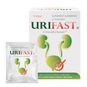 Supliment alimentar Urifast cu aroma de Merisor, 14 plicuri