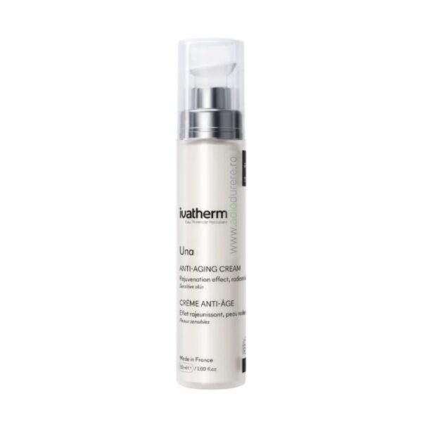 Crema anti-aging UNA, cu celule stem vegetale si peptide, pentru riduri profunde, Ivatherm, 50 ml