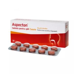 Aspecton Cassis tablete pentru gat, 30 tablete