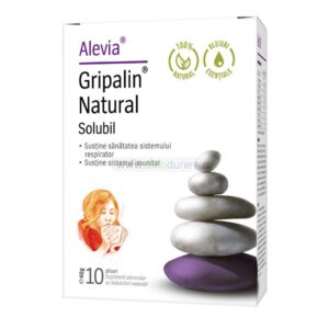 Supliment alimentar Gripalin Natural solubil, Alevia, 10 plicuri