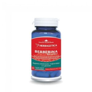 Berberina Bio-Activa cu rol in reglarea colesterolului, trigliceridelor si a glicemiei, 30 capsule