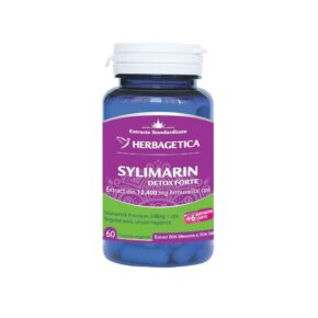 Sylimarin Detox Forte pentru regenerarea celulei hepatice, 60 capsule