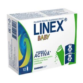 Pulbere pentru suspensie orala Linex Baby, 10 plicuri