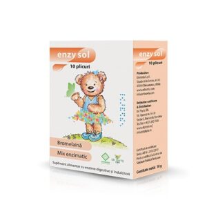 Supliment alimentar cu enzime digestive EnzySol, 10 plicuri