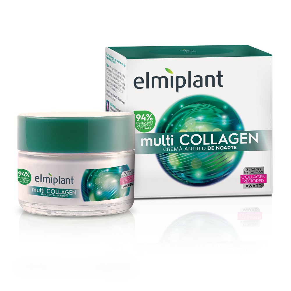 Crema de noapte Elmiplant Multicollagen, 50 ml
