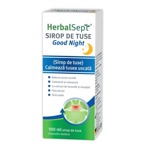Sirop calmant impotriva tusei uscate HerbalSept Good Night, 100 ml