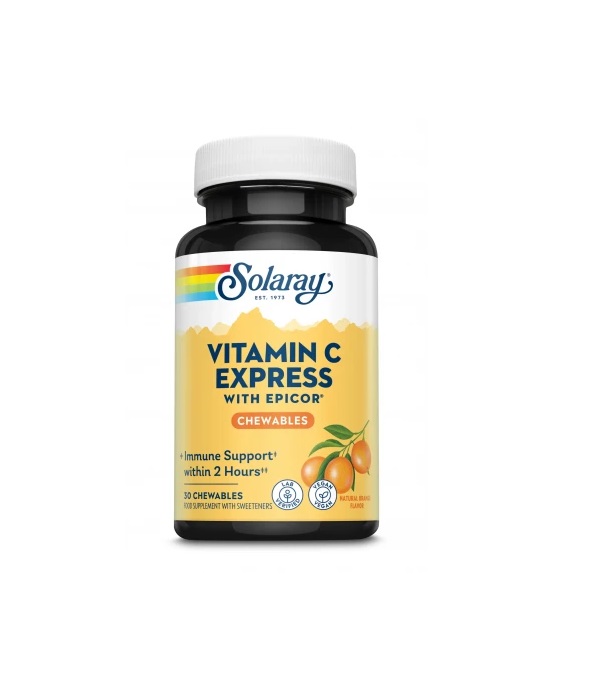 Supliment alimentar Vitamin C Express cu Epicor Solaray, 30 comprimate