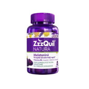Supliment alimentar, ZzzQuil Natura Sleep, Vitamina B6/Melatonina, Complex de plante, 60 jeleuri, Mov