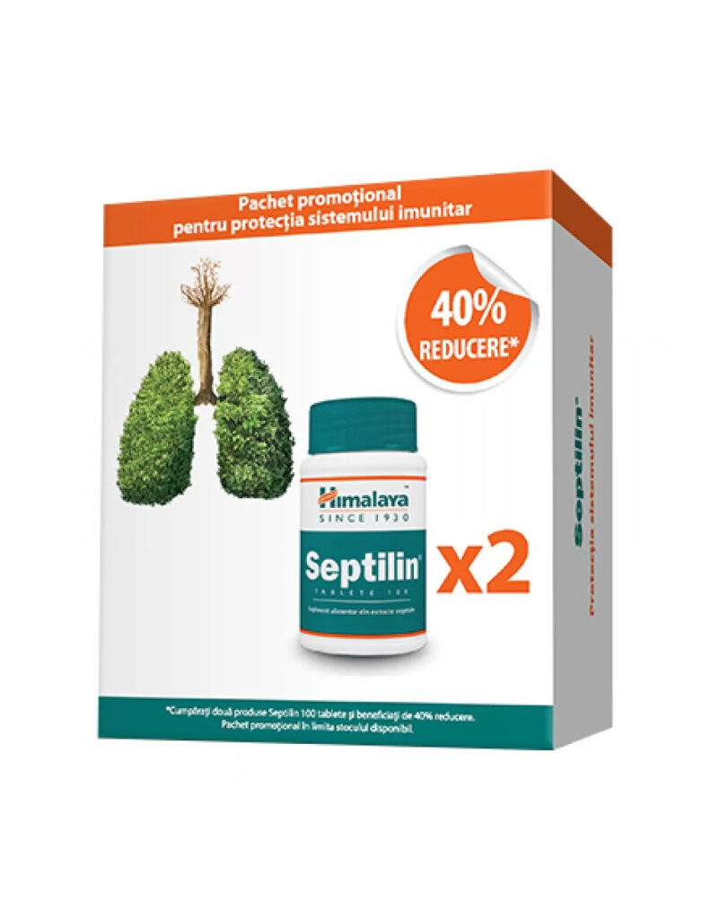 Pachet Promotional pentru protectia sistemului imunitar Septilin, 2 x 100 comprimate