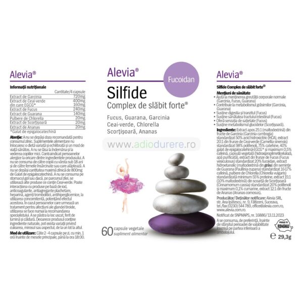 Pachet Alevia: Silfide Complex de slabit forte, 60 comprimate si Silfide Detox, 30 comprimate