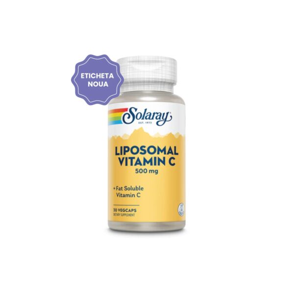 Vitamin C Liposomal 500 mg, pentru functionarea normala a sistemului imunitar, 30 capsule