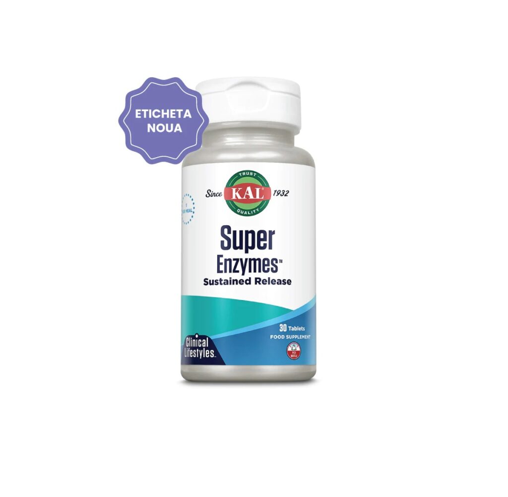 Supliment alimentar Super Enzymes Kal, 30 tablete, Secom