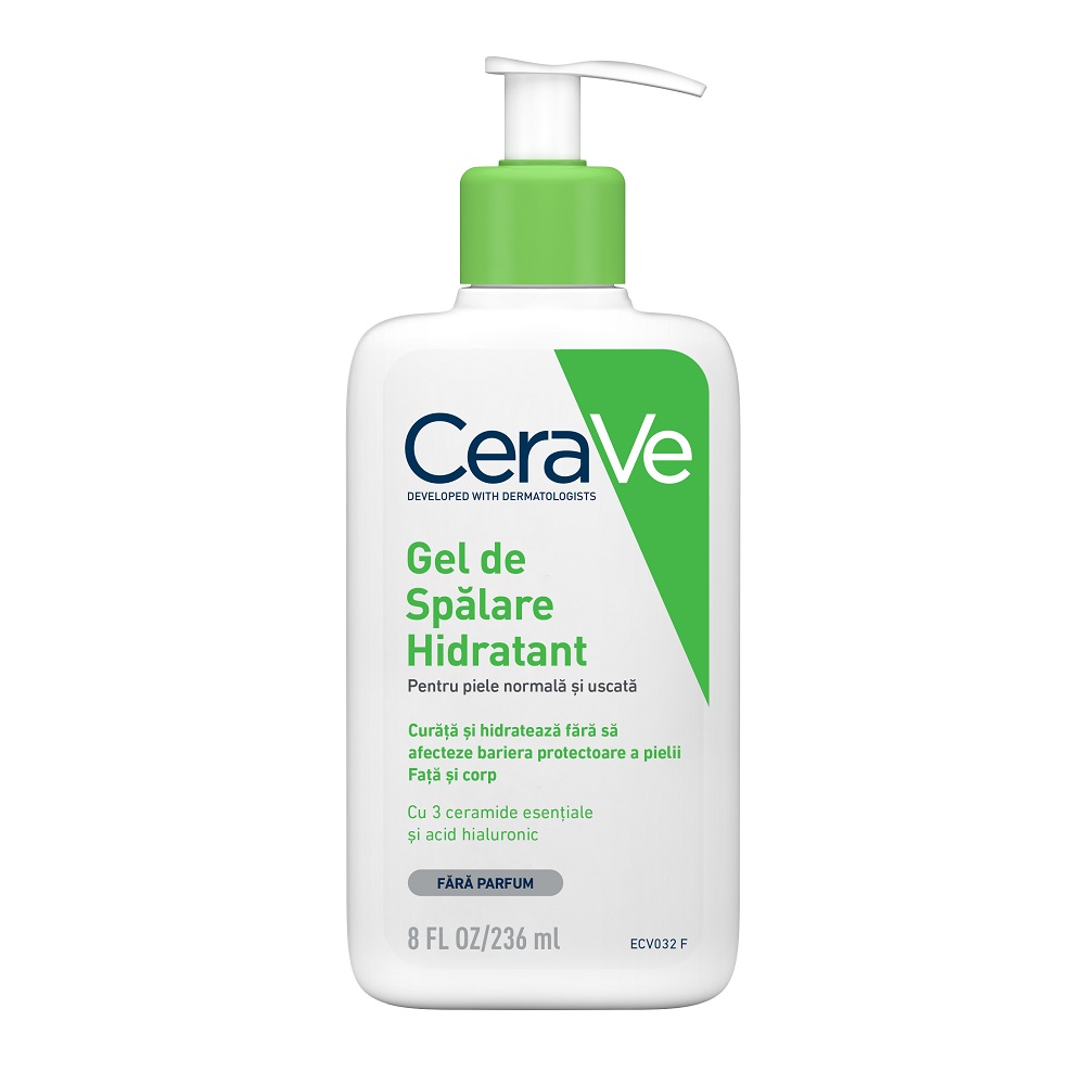 Gel de spalare hidratant pentru piele normal-uscata CeraVe, 236 ml
