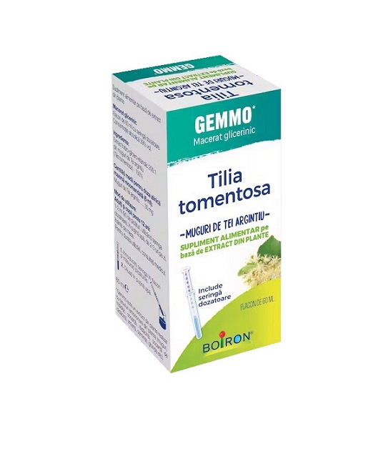 Supliment alimentar pe baza de extract din plante, Tilia Tomentosa - Mladite de tei argintiu, 60 ml, Boiron