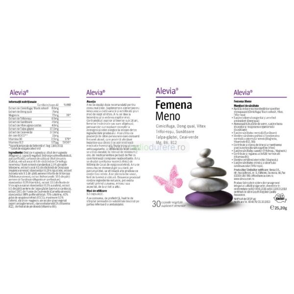 Supliment alimentar Femena Meno, Alevia, 30 capsule