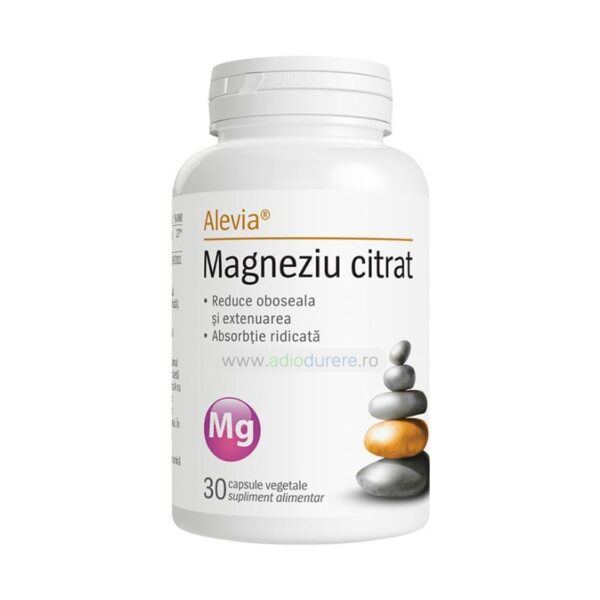 Supliment alimentar Magneziu citrat, Alevia, 30 capsule vegetale