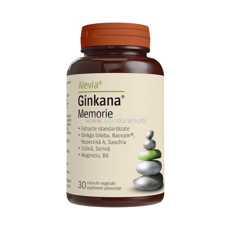 Supliment alimentar Ginkana Memorie, Alevia, 30 capsule