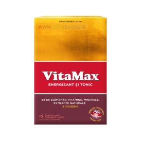VitaMax Energizant si Tonic cu Extracte Naturale si Ginseng, 15 capsule
