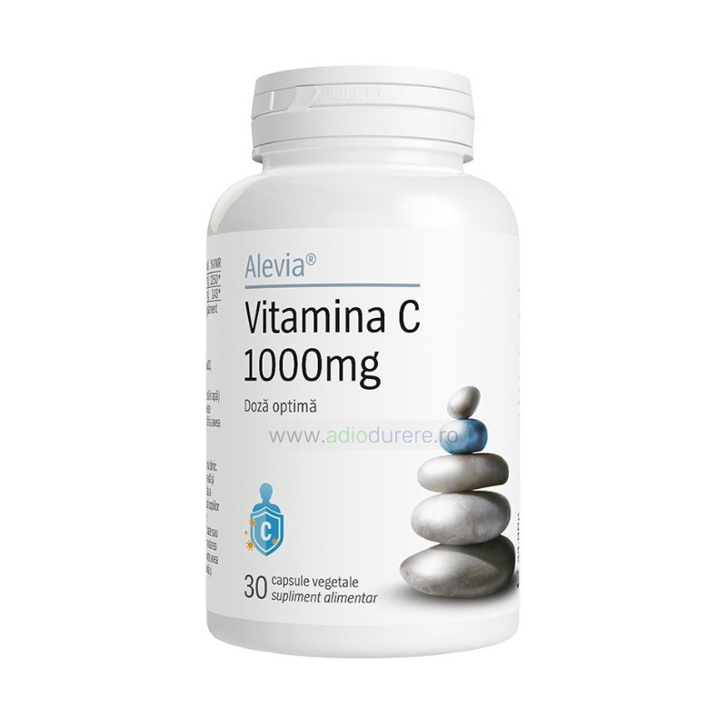 Supliment alimentar Vitamina C 1000mg pentru sistemul imunitar, Alevia, 30 capsule vegetale