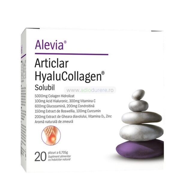 Supliment alimentar Articlar HyaluCollagen pentru articulatii, Alevia, 20 plicuri