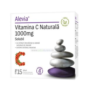 Vitamina C naturala 1000mg solubil, Alevia, 15 plicuri