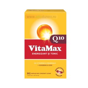 Supliment alimentar VitaMax Q10 cu Vitamine si Minerale, 30 capsule moi