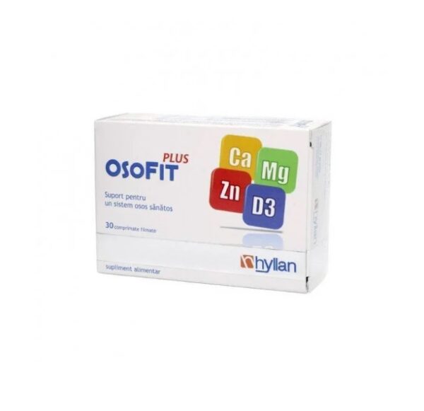 Supliment alimentar Osofit Plus suport pentru un sistem osos sanatoas, 30 comprimate, Hyllan Pharma