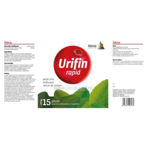 Supliment alimentar pentru tractul urinar Urifin Rapid 15 plicuri + Ceai Urifin 20 plicuri, Alevia