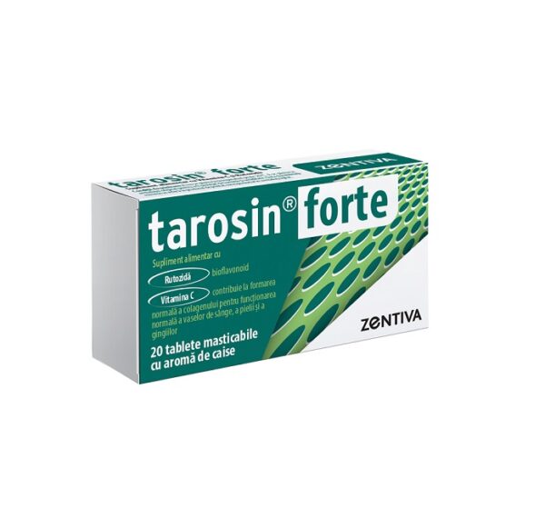 Supliment alimentar cu Vitamina C si Rutozida Tarosin Forte, 20 comprimate, Zentiva