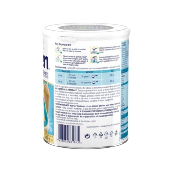 Formula de lapte Nutren Optimum, Nestle, 400 g