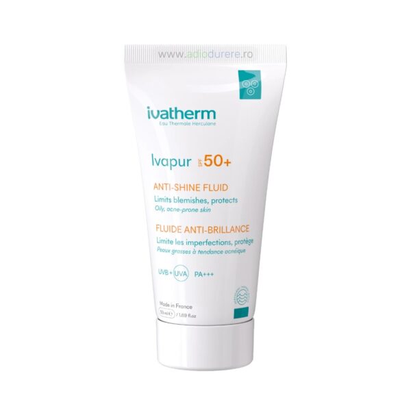 Fluid anti-stralucire SPF50+ Ivapur, Ivatherm, 50 ml