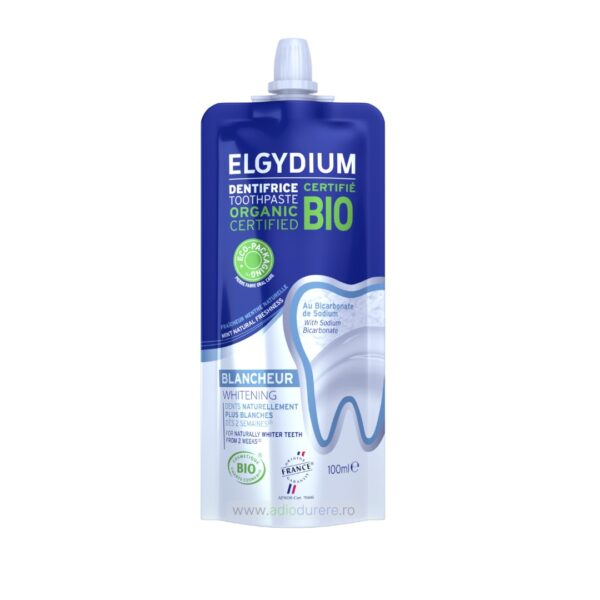 Pasta de dinti cu efect de albire, Elgydium White Bio, 100 ml