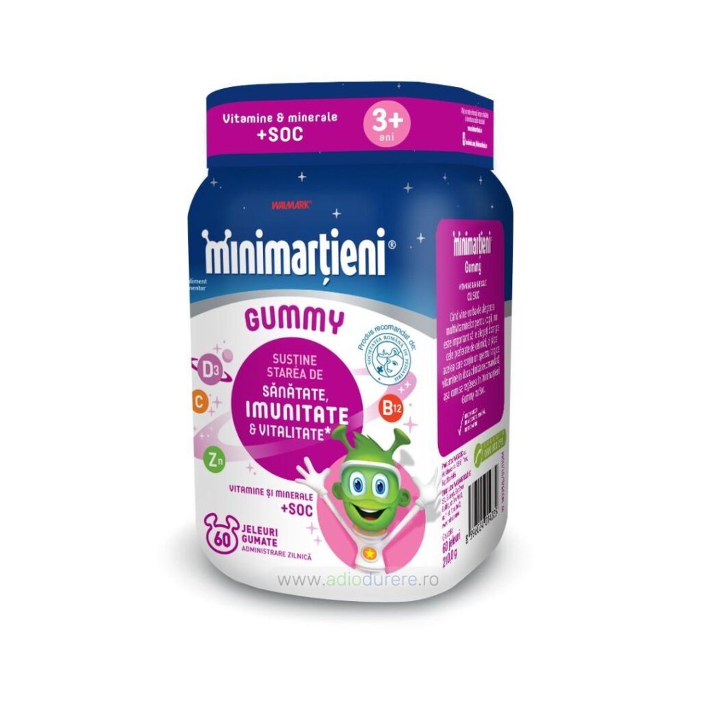 Supliment alimentar Minimartieni Gummy cu soc, Walmark, 60 jeleuri gumate