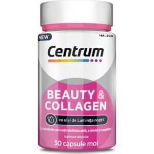 Centrum Beauty & Collagen cu complex de nutrienti pentru piele, par si unghii sanatoase, 30 capsule moi